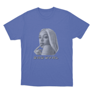 Bad Gyal Portrait T Shirt Blue